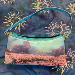 Landscape print shoulder bag